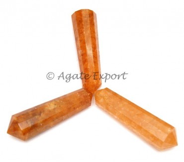 Golden Quartz 12-Faceted Vogel Pencil Point