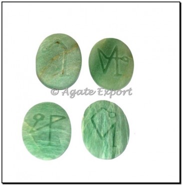 Green Aventruine Embossed Engraved Arch Reiki Sets