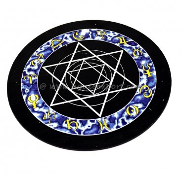 Zodiac With Star Wooden Pendulum Divination Board