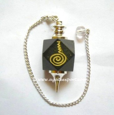 Black Agate Choku Reiki Pendulum