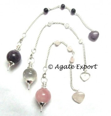 Mix Quartz Tear Drop Pendulums