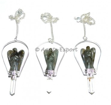 Labradorite Angel Pendulum