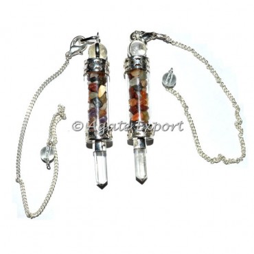 bottle chakra Chips 3pcs Pendulums