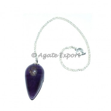 Amethyst Plane Drop Pendulums