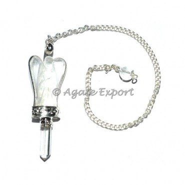 Angel Clear Quartz 2pcs Pendulums