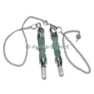 Green Aventurine Spiral 3pcs Pendulums