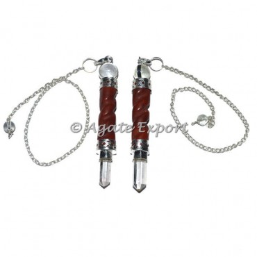 Red Jasper Spiral 3pcs Pendulums