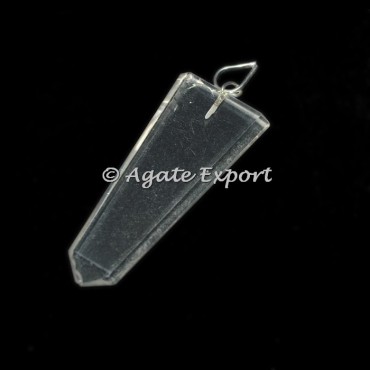 Crystal Quartz Flat Pencil Pendants