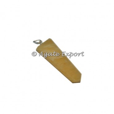 Yellow Aventurine Flat Pencil Pendants