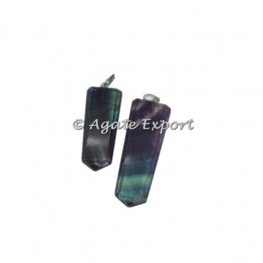 Flourite Flat Pencil Pendants