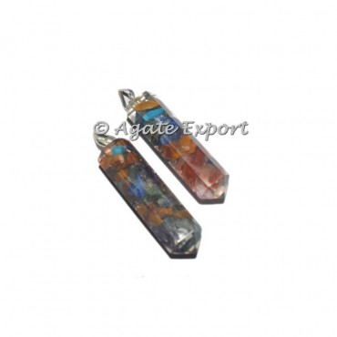 7 Chakra Orgonite Pencil Pendant