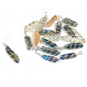 Aura Crystals Wire Wrap Crystals Pendants
