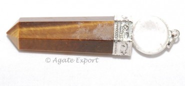 Tiger Eye With Crystal Healing Pendant