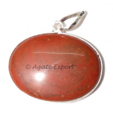 Red Jasper Oval Pendants