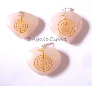 Rose Quartz  Choko Reiki Pendant