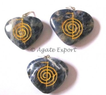 Sodailite Choko Reiki Pendant