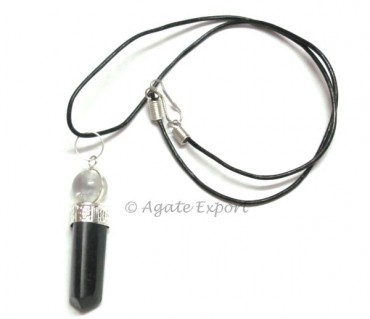 Black Tourmaline Pencil Pendant