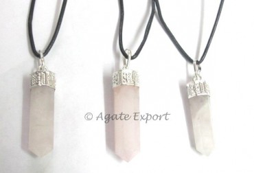 Rose Quartz Pencil Pendant