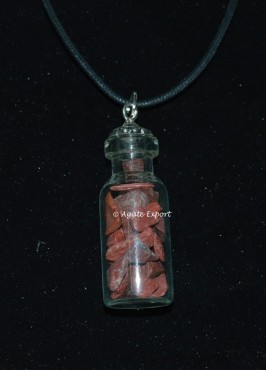 Red Jasper Chips Bottle Pendant