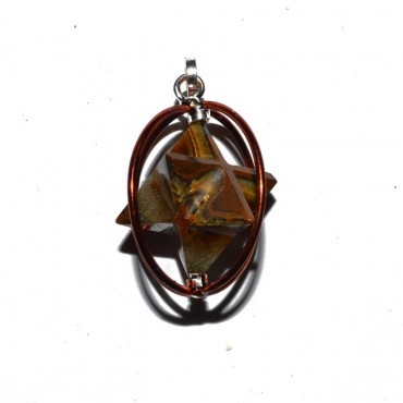 Tiger Eye Merkaba Cage Pendants