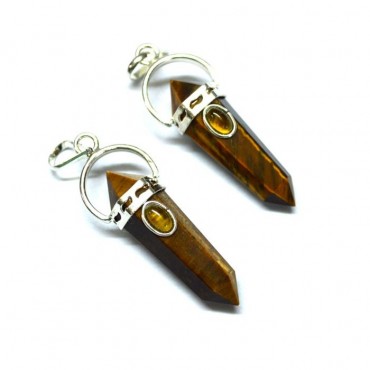 Double Point Tiger Eye Pendants