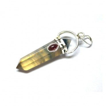 Double Point Multi Flourite Pendants