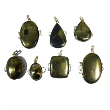 Mix Shape Pyrite Pendants