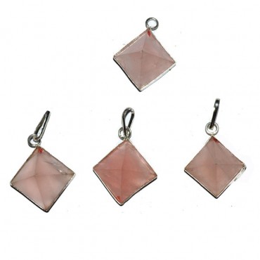 Rose Quartz Pyramids Pendants