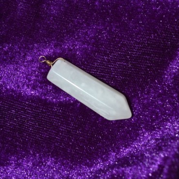 Quartz Natural Polished Pencil Pendants