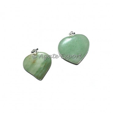 Green Aventurine Heart Pendants