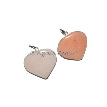 Rose Quartz Heart Pendants
