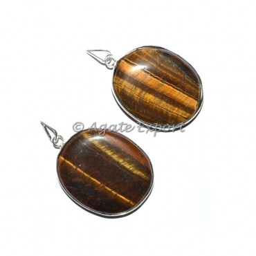 Tiger Eye Oval Pendants