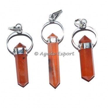 Carnelian Double Point Pendants