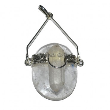 Crystal Quartz Oval Crystal Point Pendant