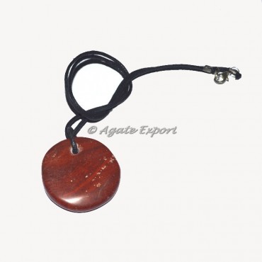 Red Jasper Agate Disc Pendants
