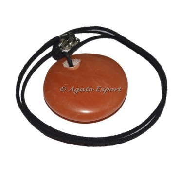 Peach Aventurine  Agate Disc Pendants