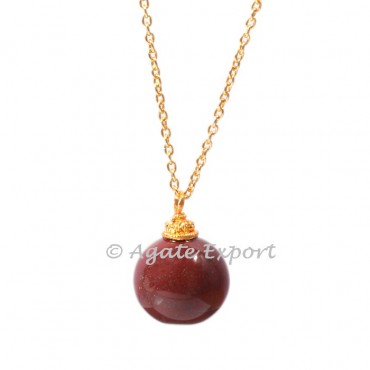 Red Jasper Ball Pendants