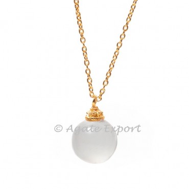 Crystal Quartz Ball Pendants