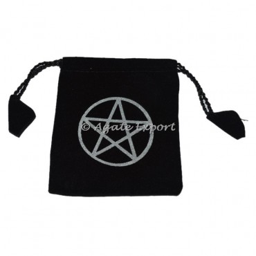Pentagram Printed Velvet Gift Bag