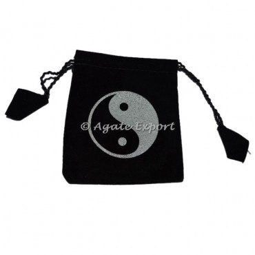 Ying Yang Printed Velvet Gift Bag