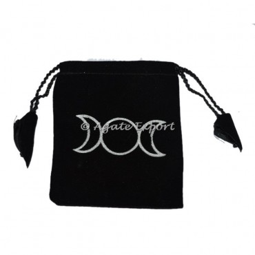 Triple Moon Printed Velvet Gift Bag