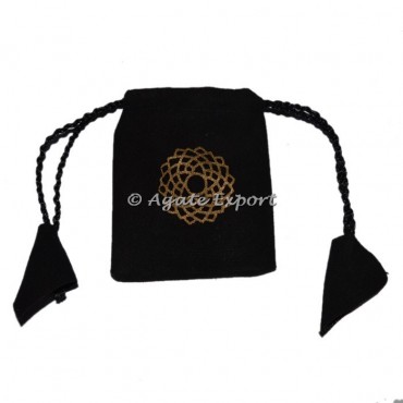 Crown Chakra Printed Velvet Gift Bag