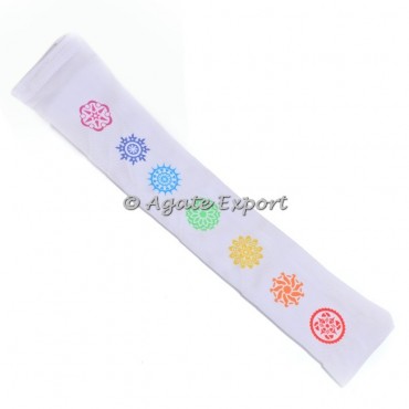 Satin Pouch with Printed Symbols