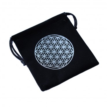 Silver flower of life Pouch
