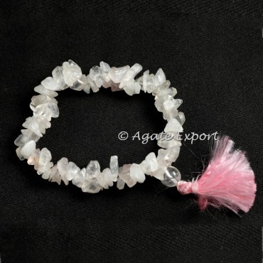 Rose Quartz Light Chips Power Bracelets