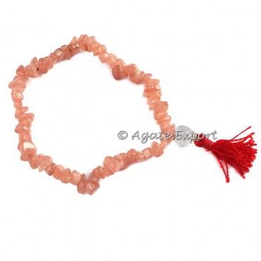 Peach Moonstone Chips Power Bracelets