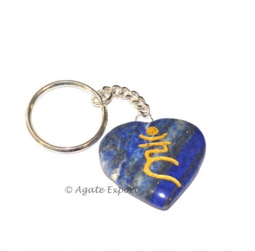 Lapis Heart Shape "Ham" Keychains 