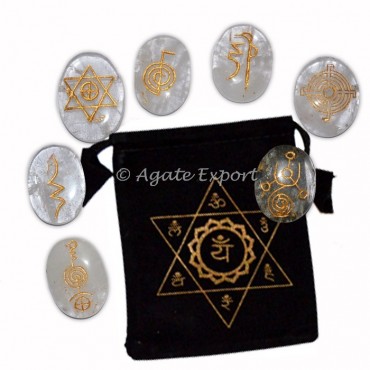 Crystal Seven Symbols  Reiki  OvalSet