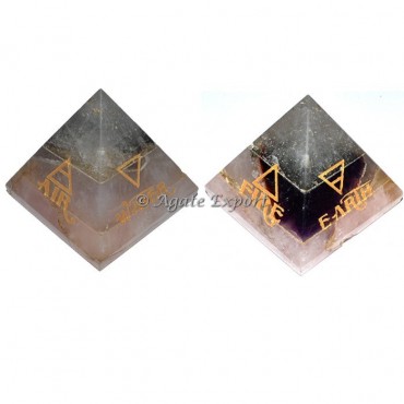 Crystal-Amethyst-Rose Quartz Bonded Element Reiki 