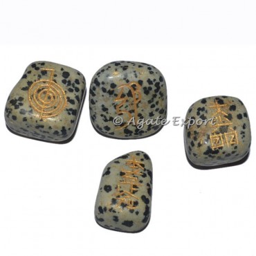 Dalmatian Jasper Usui Reiki Tumbled Set